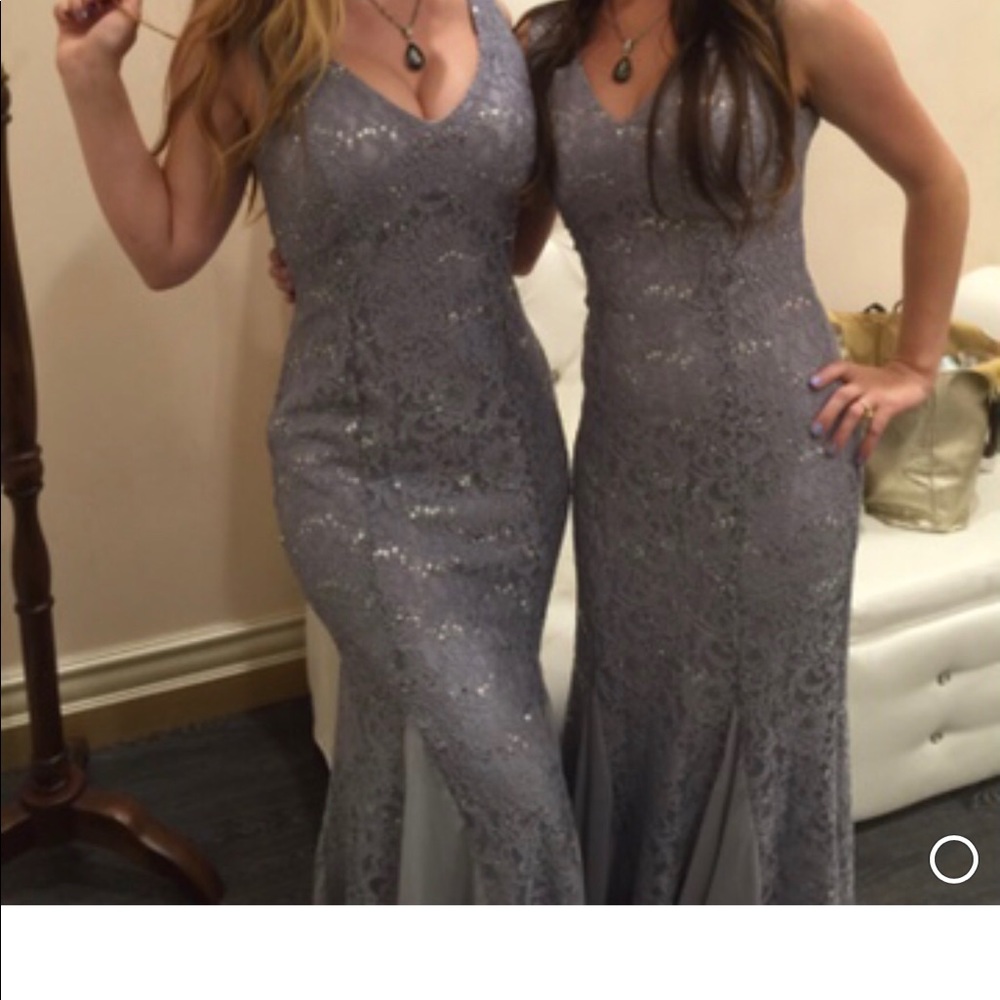 Silver Sequin Formal Dress 💎